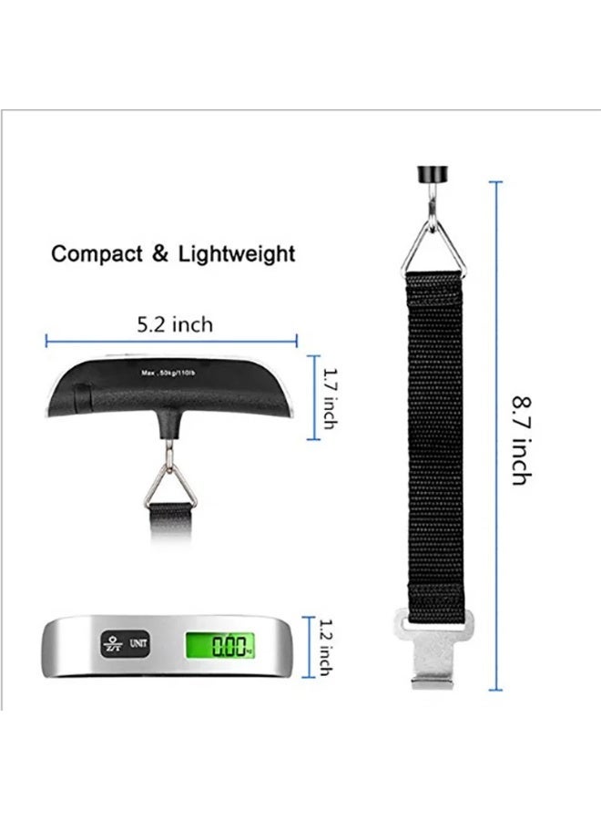 ميزان أمتعة رقمي محمول حتى 50 كجم مع شاشة LCD مضيئة - Image 3